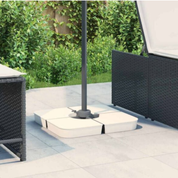 4-teiliges Sonnenschirmständer-Set mit 100 kg PP-Kreuzstütze