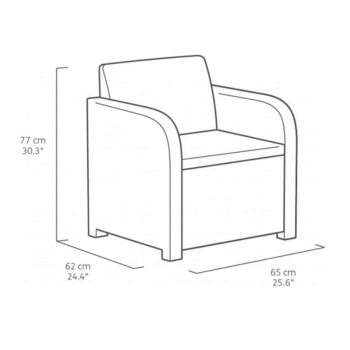 KETER CAROLINA LOUNGE SET Gartenset