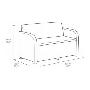 KETER CAROLINA LOUNGE SET Gartenset