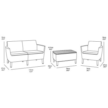 SALEMO LOUNGE SET KETER Gartenset