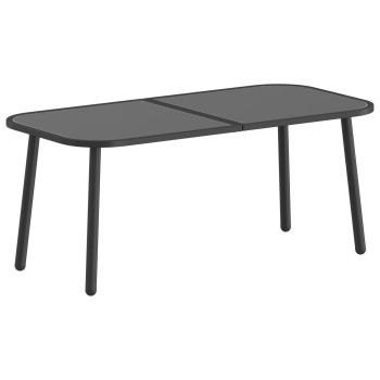 Braunes ERGONOM-Essset für den Außenbereich.