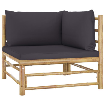 6-teiliges Gartensofa-Set mit Kissen aus Polyrattan