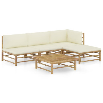 6-teiliges Gartensofa-Set mit Kissen aus Polyrattan
