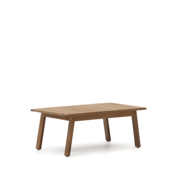 Frares-Set bestehend aus einem 2-Sitzer-Sofa, zwei Sesseln und einem Couchtisch aus massivem Akazienholz