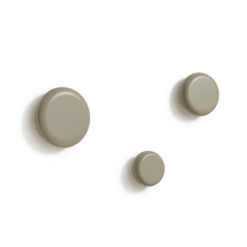 Set Nadue di 3 appendiabiti in legno massello di fiti in legno massello di faggi