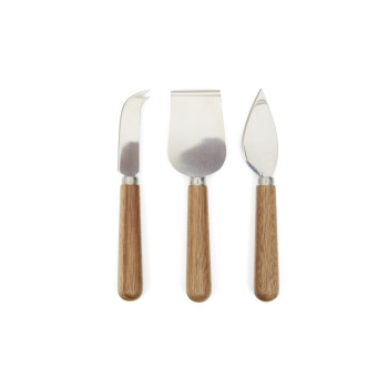 Nukha 3-teiliges Käsemesser-Set aus 100 % FSC-Akazienholz