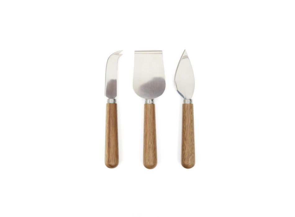 Nukha 3-teiliges Käsemesser-Set aus 100 % FSC-Akazienholz