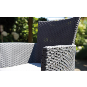 KETER IOWA BALKON-SET Garten-Couchtisch und 2 Sessel