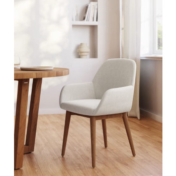 Set aus rundem Nahla-Tisch + Konna-Stühlen 