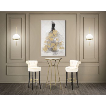 LUXUSBARHOCKER IN CREME