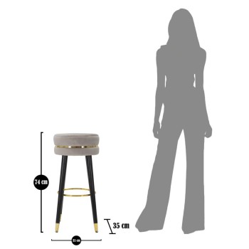 PARIS GRAU/GOLD BARHOCKER