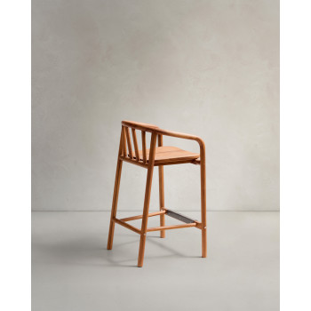 Turqueta Gartenhocker aus 100 % FSC-zertifiziertem Massiv-Teakholz, Höhe 65 cm