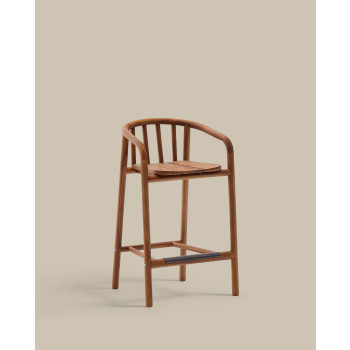 Turqueta Gartenhocker aus 100 % FSC-zertifiziertem Massiv-Teakholz, Höhe 65 cm