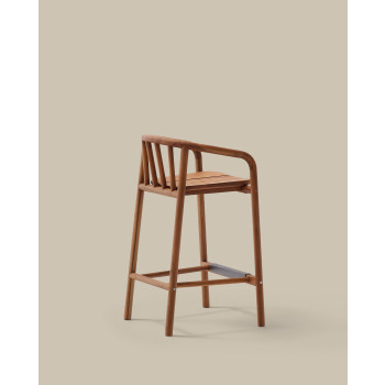 Turqueta Gartenhocker aus 100 % FSC-zertifiziertem Massiv-Teakholz, Höhe 65 cm