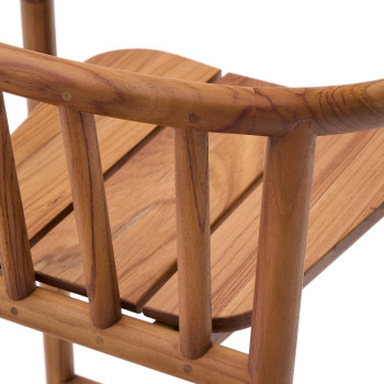 Turqueta Gartenhocker aus 100 % FSC-zertifiziertem Teakholz, Höhe 65 cm