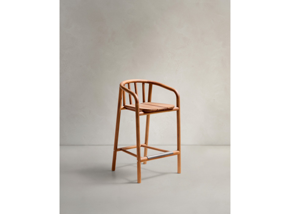 Turqueta Gartenhocker aus 100 % FSC-zertifiziertem Teakholz, Höhe 65 cm