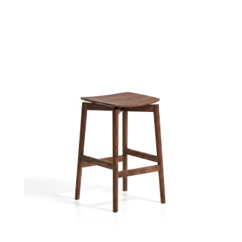 Evera-Hocker aus Eichenfurnier mit Finish