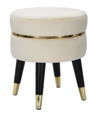 PARIS CREME/GOLD HOCKER