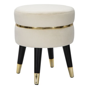 PARIS CREME/GOLD HOCKER