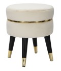 PARIS CREME/GOLD HOCKER