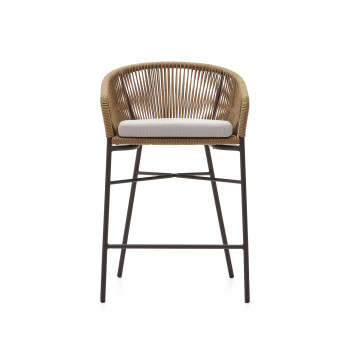 Yanet-Hocker aus beigefarbenem Seil, Höhe 65 cm