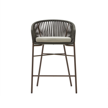 Yanet-Hocker aus grünem Seil, Höhe 65 cm