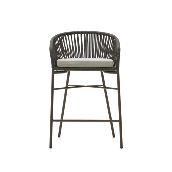 Yanet-Hocker aus grünem Seil, Höhe 65 cm