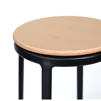 ROUND&ROUND - INFINITI drehbarer Barhocker aus Holz