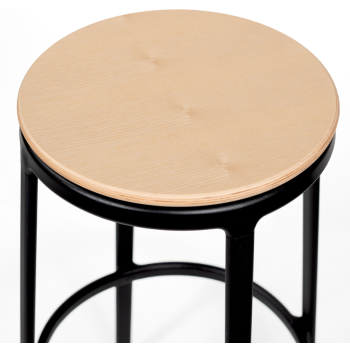 ROUND&ROUND - INFINITI drehbarer Barhocker aus Holz