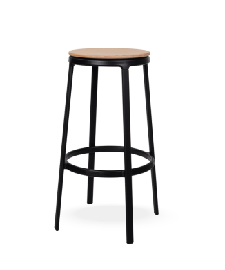 ROUND&ROUND - INFINITI drehbarer Barhocker aus Holz