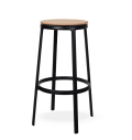 ROUND&ROUND - INFINITI drehbarer Barhocker aus Holz