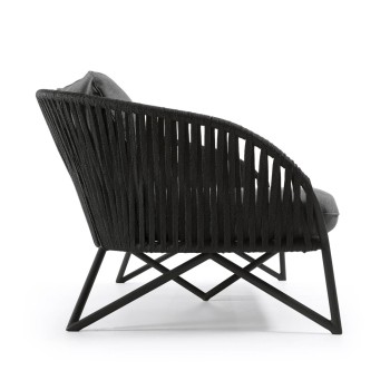 Sofa Branzie 3 Quadrate mit schwarzer Ecke 180 cm