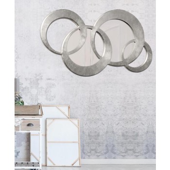 SPIEGELKREISE SILBER MITTEL P4636 PINTDECOR