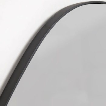 Anera-Spiegel aus schwarzem Metall 84 x 108,5 cm