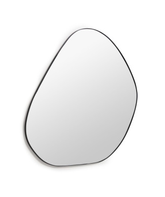 Anera Spiegel aus schwarzem Metall 84 x 108,5 cm
