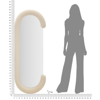 CHANTAL CREME-SAMT-WANDSPIEGEL