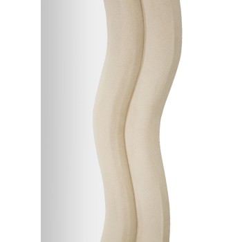 MIKI cremefarbener Samt-Wandspiegel