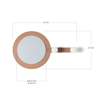 REFLEKTIERTER UND HÄNGENDER Wandspiegel Kunsthandwerk