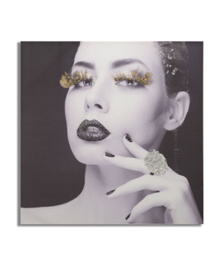 DRUCK AUF LEINWAND MIT LADY DARK-APPLIKATIONEN