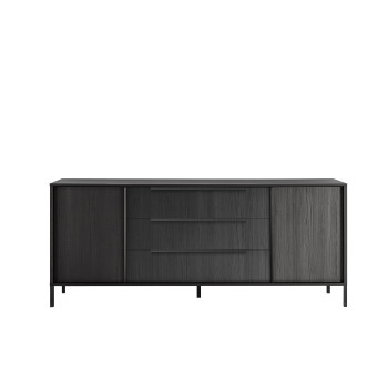 STEEL-Sideboard mit 2 Türen und 3 Schubladen