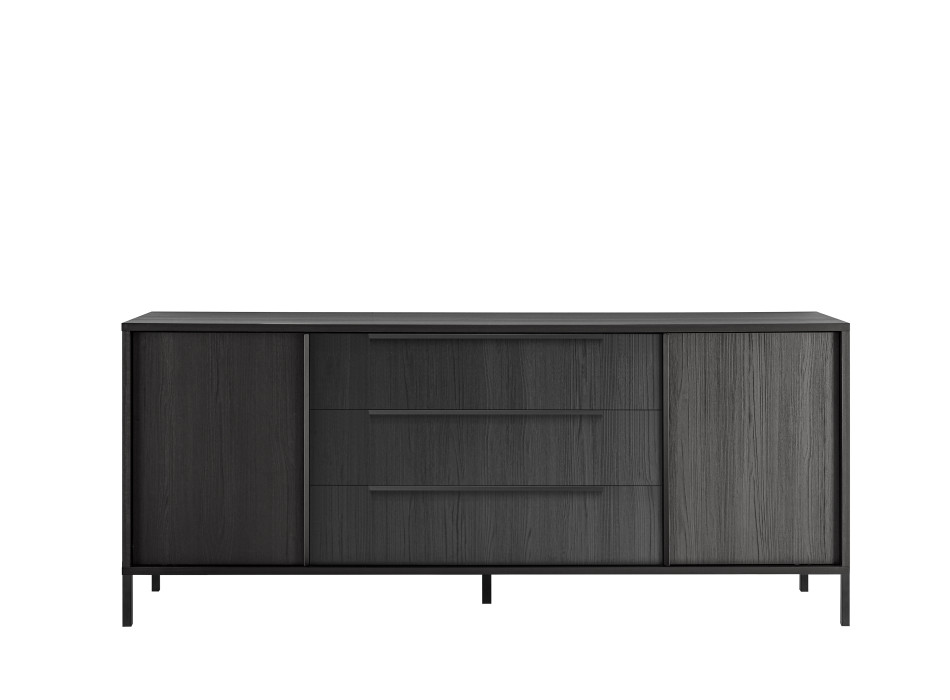 STEEL-Sideboard mit 2 Türen und 3 Schubladen