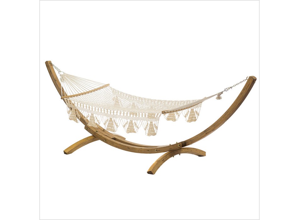 UNTERSTÜTZUNG IN LAMELLAREM HOLZ MIT AMACA A1160 F5 AMACA-NIDO ARMCHAIR-LA RETE