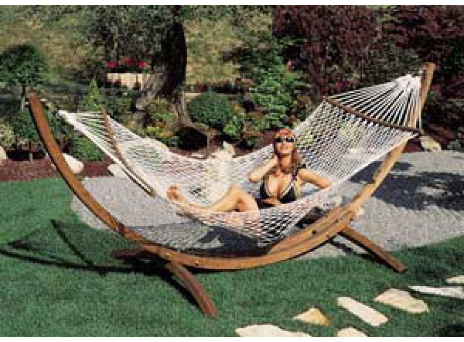 LAMELLARE HOLZSTÜTZE IN KASTEN MIT HÄNGEMATTE A1169 F6 HÄNGEMATTE-NIDO SESSEL-LA RETE