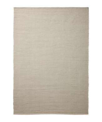 Ardelia-Teppich aus ecrufarbenen Synthetikfasern, 160 x 230 cm