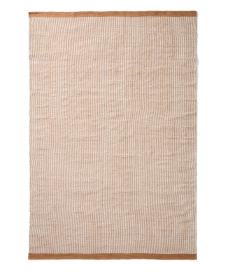 Tinei Teppich aus 100 % PET, orange gestreift, 200 x 300 cm