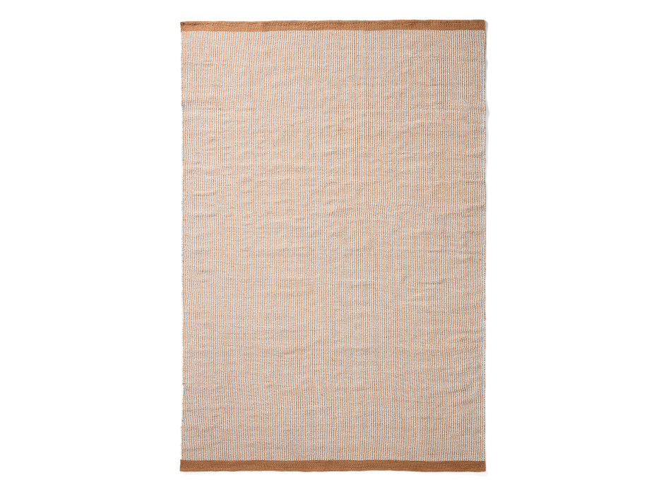 Tinei Teppich aus 100 % PET, orange gestreift, 200 x 300 cm