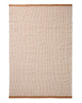 Tinei Teppich aus 100 % PET, orange gestreift, 200 x 300 cm