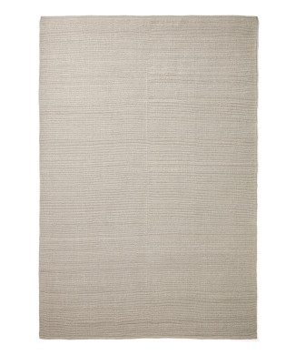 Turiane-Teppich aus ecrufarbenen Synthetikfasern, 200 x 300 cm