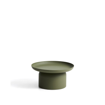Arcola Couchtisch aus grünem Aluminium, Ø 70 cm