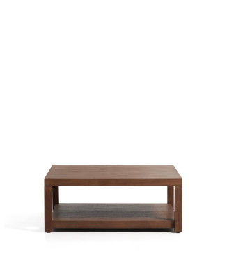 Norani Beistelltisch aus Massivholz und Akazienfurnier, 90 x 90 cm